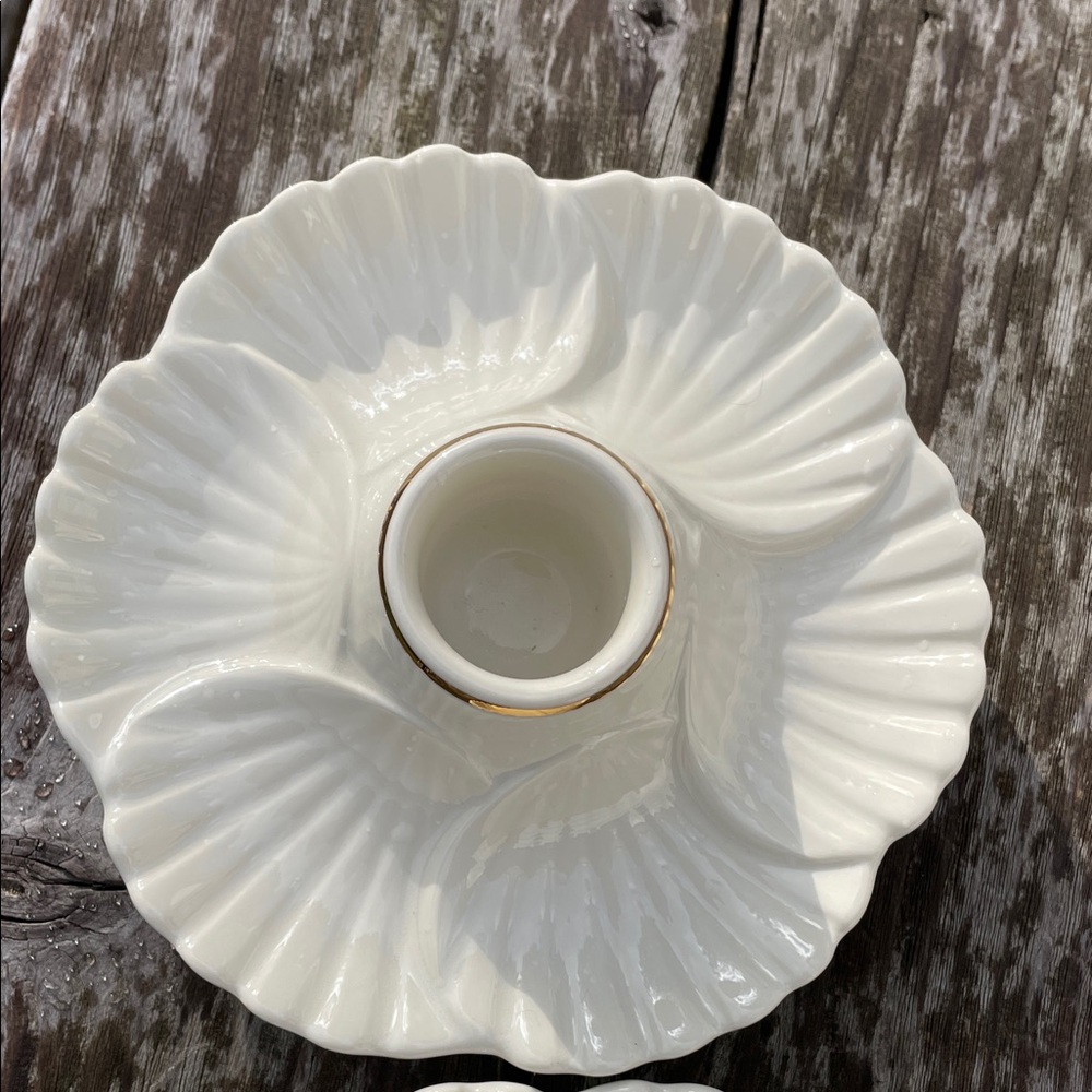 Lenox Cream and Gold Candle Holders - Picture 2 of 5